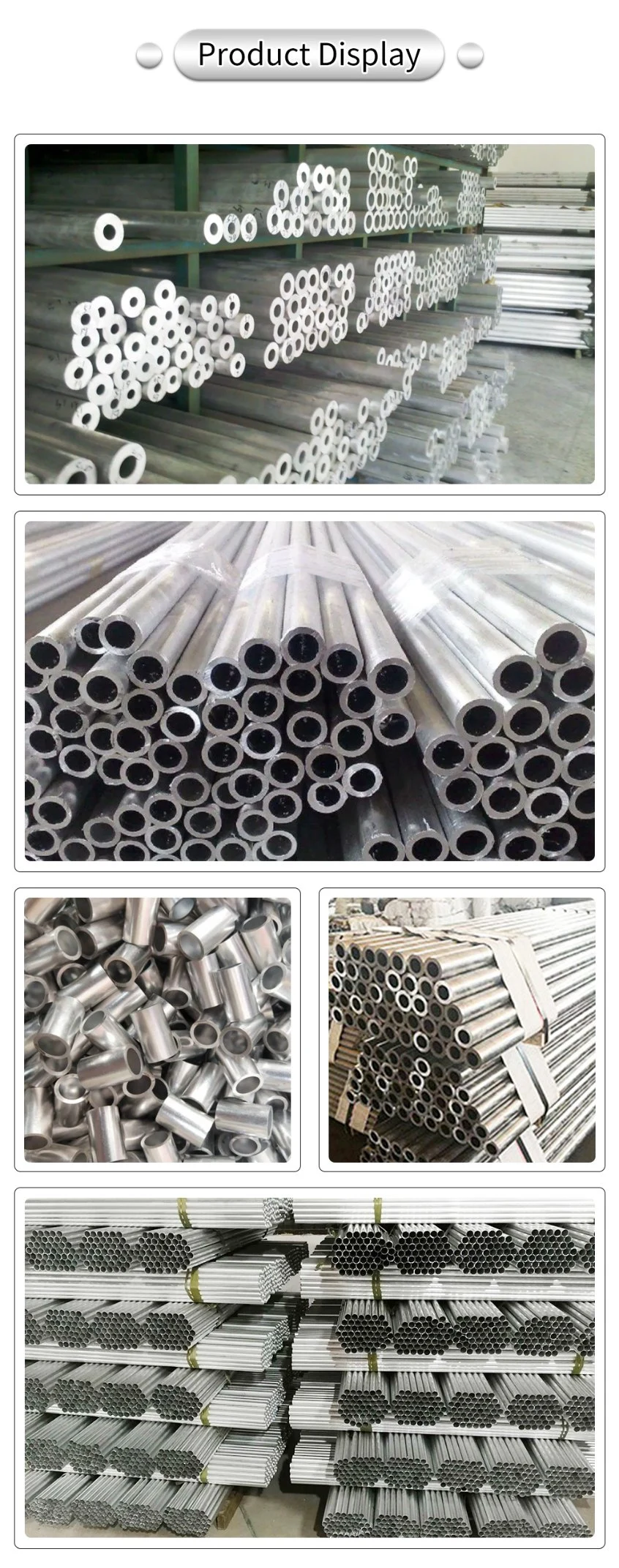 Round Pipe Custom Size 6063 6061 5052 Aluminium Alloy Tube Aircraft Aluminum Tubing